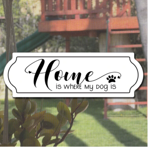 Make a Statement with Dog-Themed Screen Door Décor