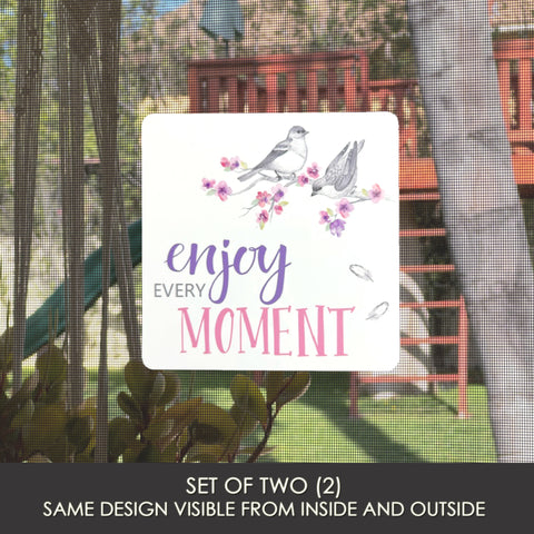Mesh Magnets Anti-Collision Acrylic Screen Door Decoration - Enjoy Every Moment Sign