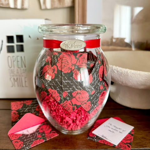 Vintage Roses Jar of Notes