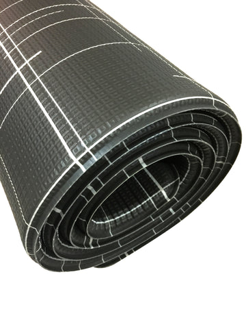 Premium Stylish Foam Floor Mat - Black Linen