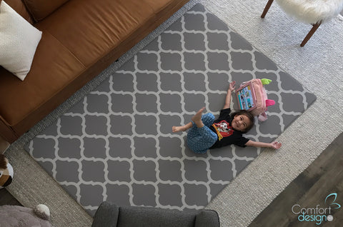 Premium Stylish Foam Floor Mat - Modern Lattice