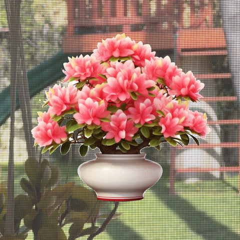Mesh Magnets Anti-Collision Acrylic Screen Door Decoration - Pink Bouquet