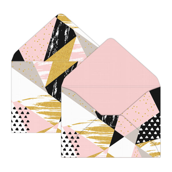 Chic Geometric Mini Envelopes & Notes/Paper