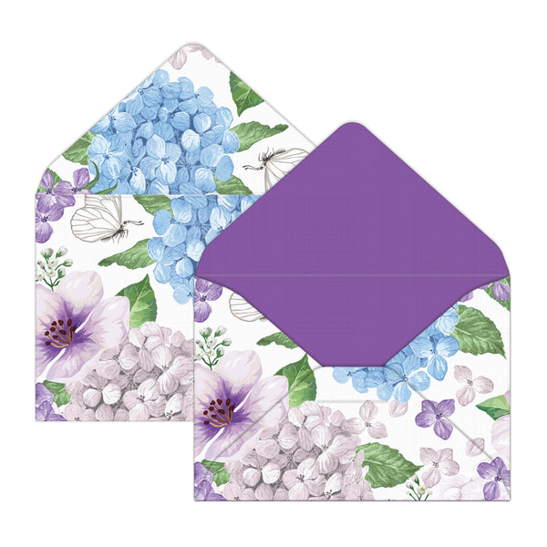 Purple Hydrangeas Mini Envelopes & Notes/Paper
