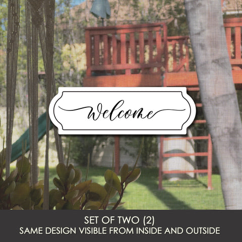 Mesh Magnets Anti-Collision Acrylic Screen Door Decoration - Welcome Sign