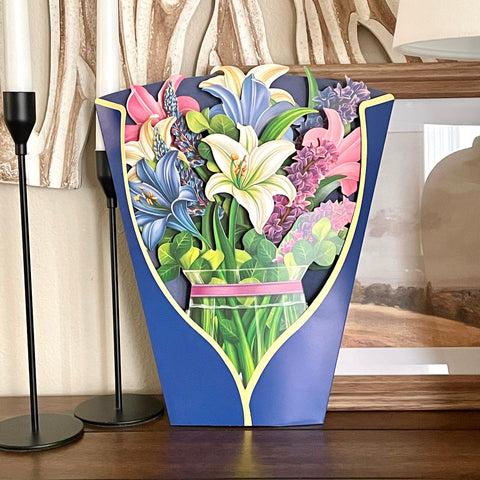 11-Inch Pop-Up Bouquet - Lovely Lilies (Wholesale)