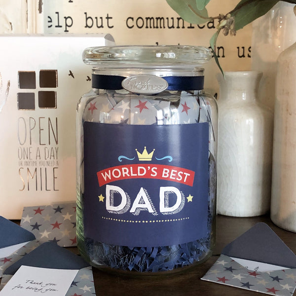 World's Best Dad Jar of Notes (with Blank Papers)