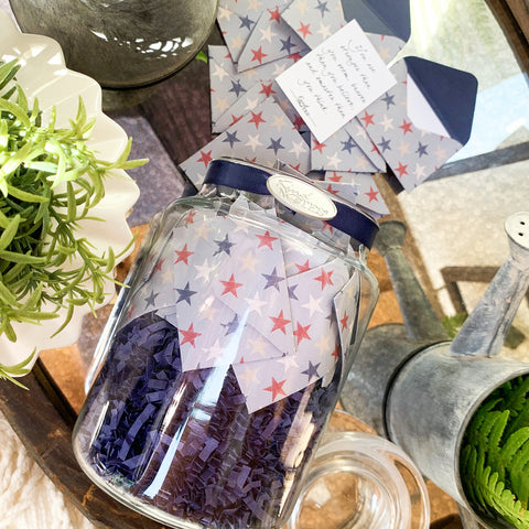 Americana Stars Messages in Jar Gift for Him