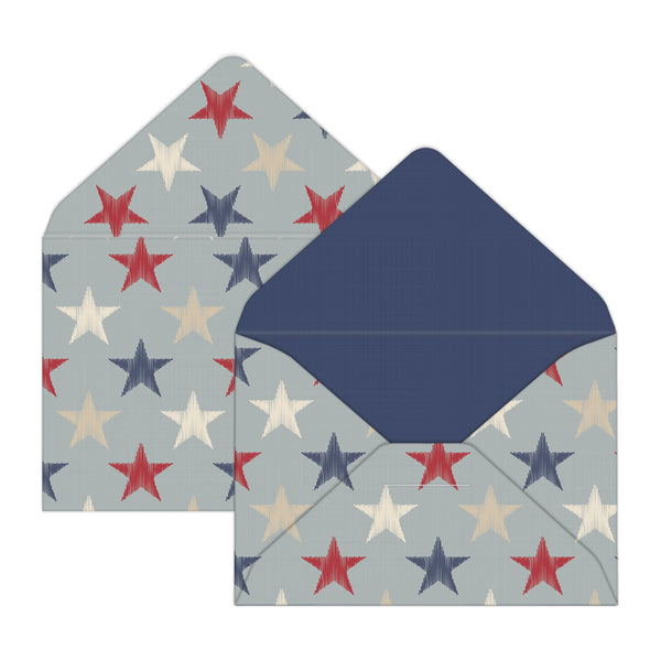 Americana Stars Mini Envelopes & Notes/Paper