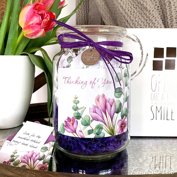 Botanical Thinking of You Jar of Notes (with Blank Papers)