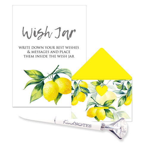 Wish Jar by KindNotes (Deluxe Kit without Jar) - Citrus Lemonade