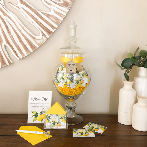 Wish Jar by KindNotes (Deluxe Kit without Jar) - Citrus Lemonade