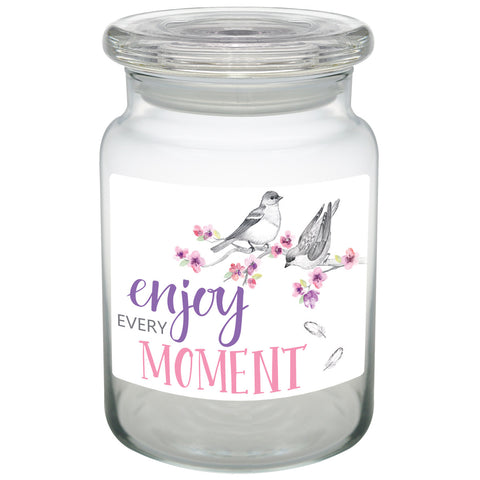 Birds and Flowers Enjoy Every Moment (with Blank Papers)