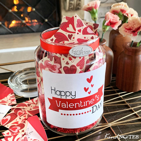Heart Garden Valentine Jar of Notes