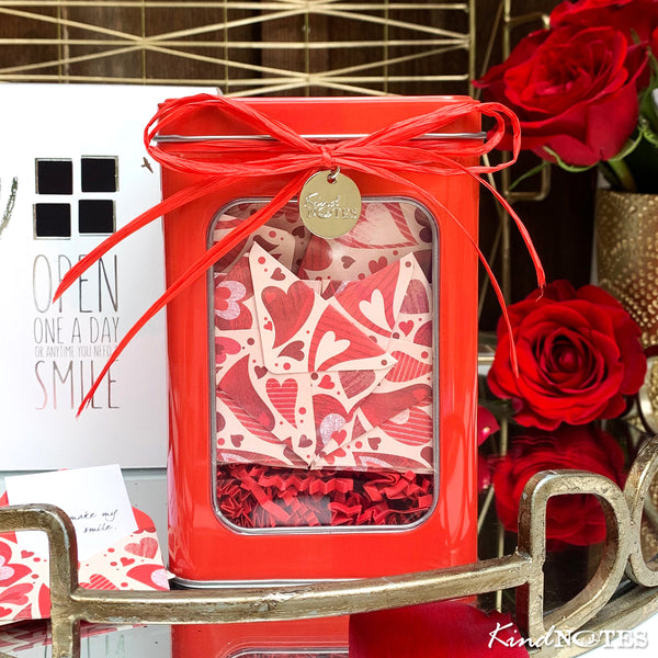 Heart Garden Tin Box of Notes
