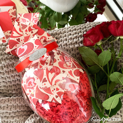 Heart Garden Jar of Notes (with Blank Papers)