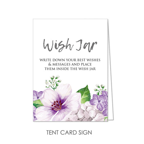 Wish Jar by KindNotes (Deluxe Kit without Jar) - Purple Hydrangeas