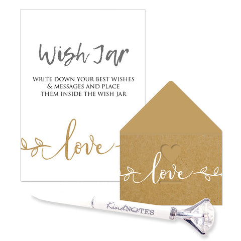 Wish Jar by KindNotes (Deluxe Kit without Jar) - Just Love