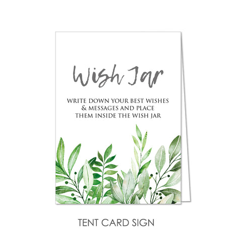 Wish Jar by KindNotes (Deluxe Kit without Jar) - Green Foliage