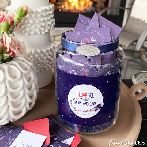 Moon and Back Jar of Notes