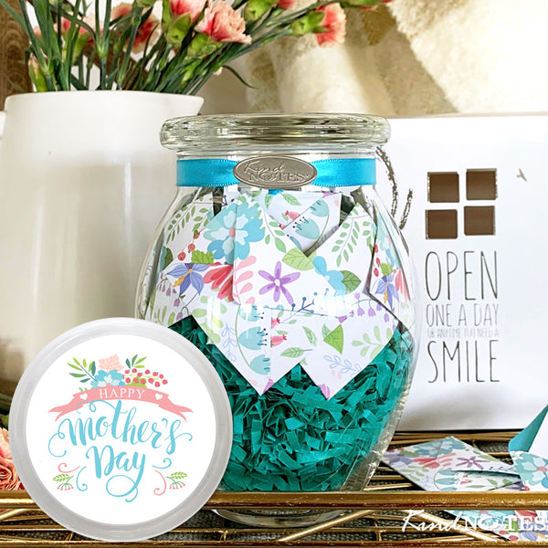 Happy Mother's Day Fresh Cut Floral Jar of Notes (with Blank Papers)