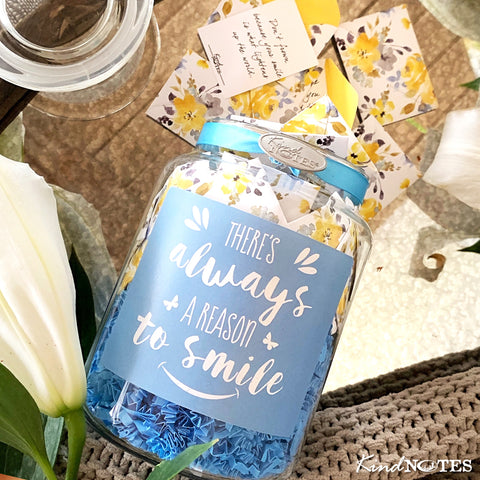 Reason to Smile Jar of Notes (with Blank Papers)