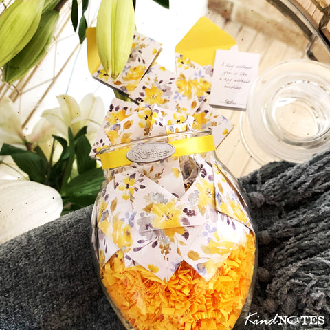 Morning Sunshine Jar of Notes (with Blank Papers)