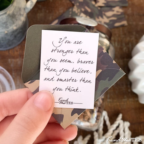 Natural Camo Jar of Notes Gift for Boyfriend