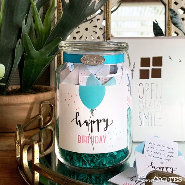 Simple Birthday Jar of Notes (with Blank Papers)