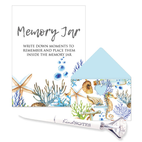 Memory Jar by KindNotes (Deluxe Kit without Jar) - Sea Treasures