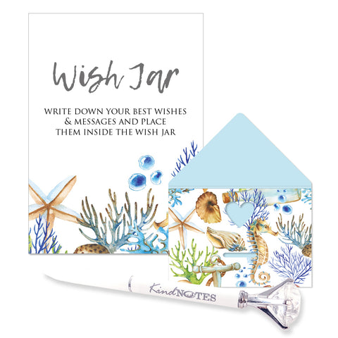 Wish Jar by KindNotes (Deluxe Kit without Jar) - Sea Treasures