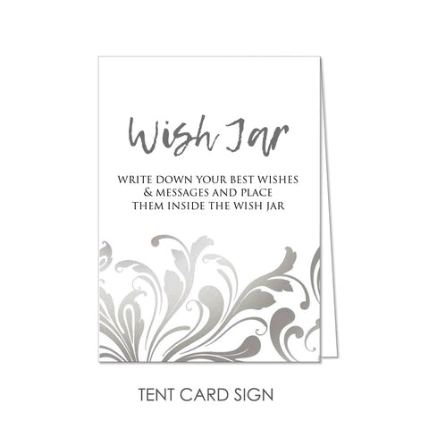 Wish Jar by KindNotes (Deluxe Kit without Jar) - Silver Flourish