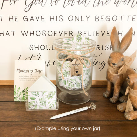 Memory Jar by KindNotes (Deluxe Kit without Jar) - Desert Succulents