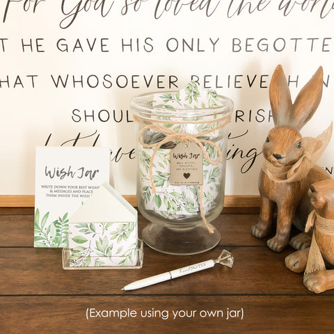Wish Jar by KindNotes (Deluxe Kit without Jar) - Silver Flourish