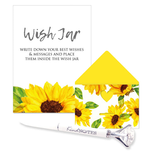 Wish Jar by KindNotes (Deluxe Kit without Jar) - Wild Sunflowers