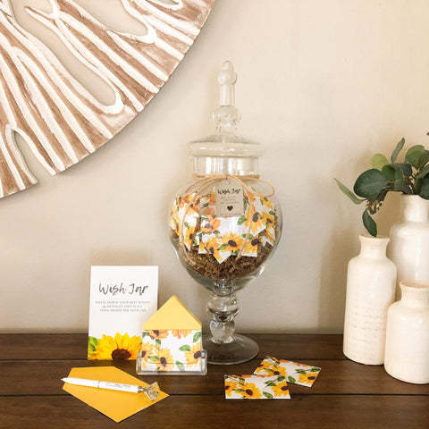Wish Jar by KindNotes (Deluxe Kit without Jar) - Wild Sunflowers