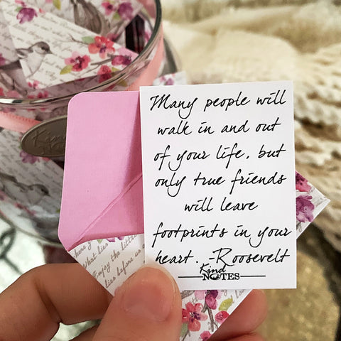 Birds and Flowers Jar with FRIENDSHIP Messages (Wholesale)
