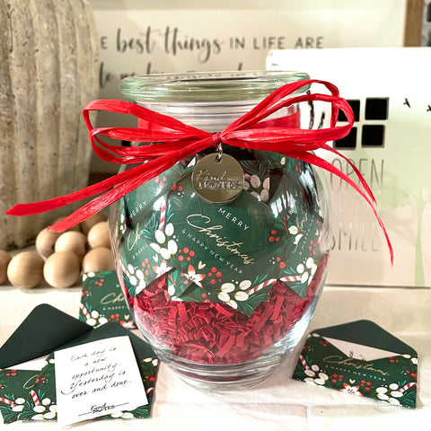 Merry Christmas & Happy New Year Jar of Notes