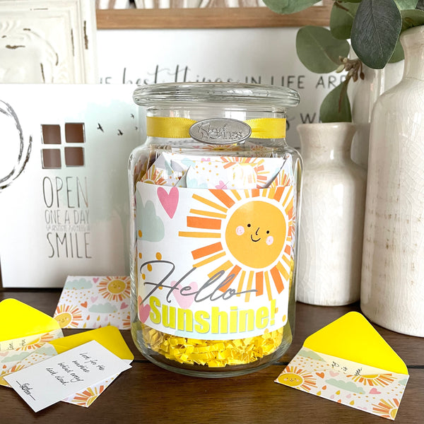 Hello Sunshine Jar of Notes (with Blank Papers)