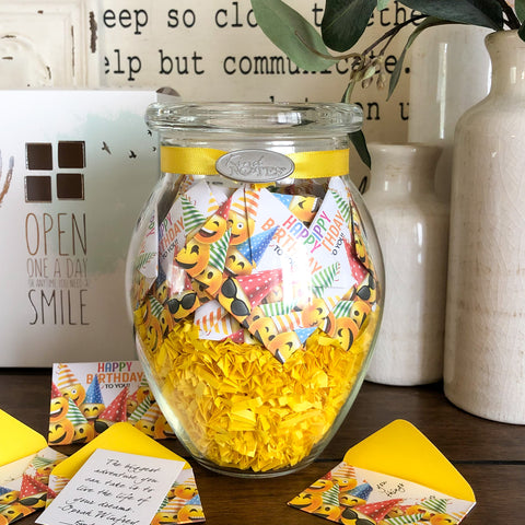 Birthday Emojis Jar of Notes