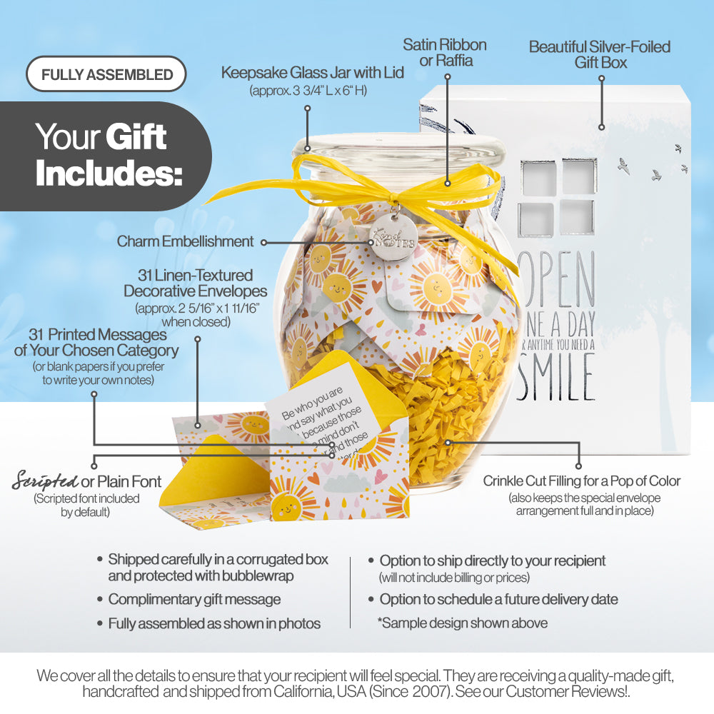 Love Your Fabulous Self Jar of Notes | KindNotes: Jar of SMILES