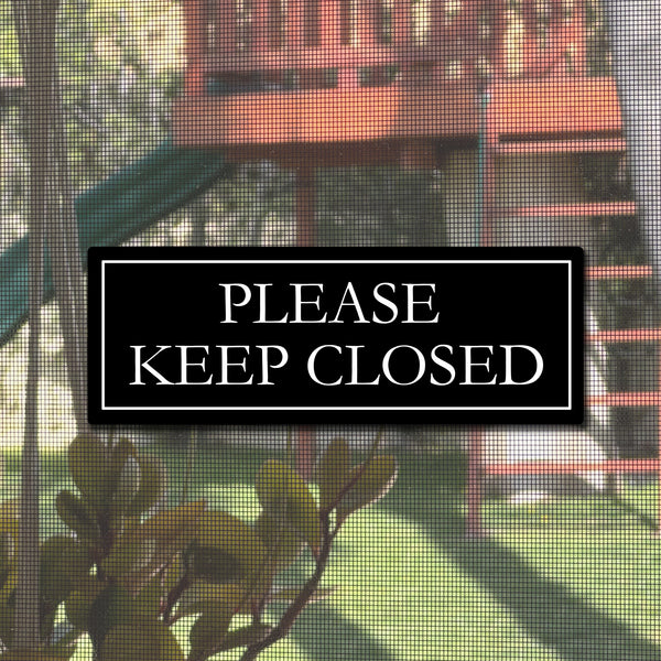 Mesh Magnets Anti-Collision Acrylic Screen Door Decoration - Please Keep Closed Sign