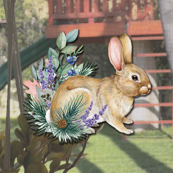 COMING SOON! Mesh Magnets Anti-Collision Acrylic Screen Door Decoration - Vintage Bunny Sign