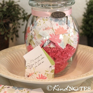 Refreshing Floral Jar of Notes (with Blank Papers)