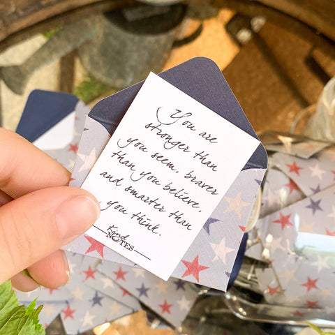 Americana Stars Jar of Notes Gift For Military Deployment
