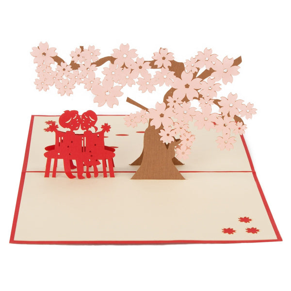 Cherry Blossoms Pop-Up 3D Greeting Card