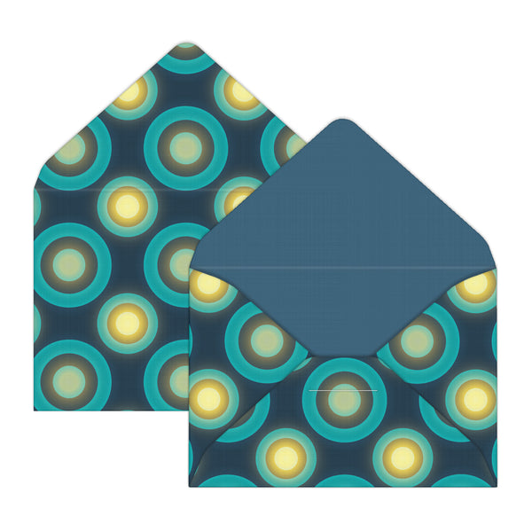 Glowing Circles Mini Envelopes for Personalized Gifts