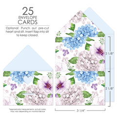 Memory Jar by KindNotes (Deluxe Kit without Jar) - Purple Hydrangeas