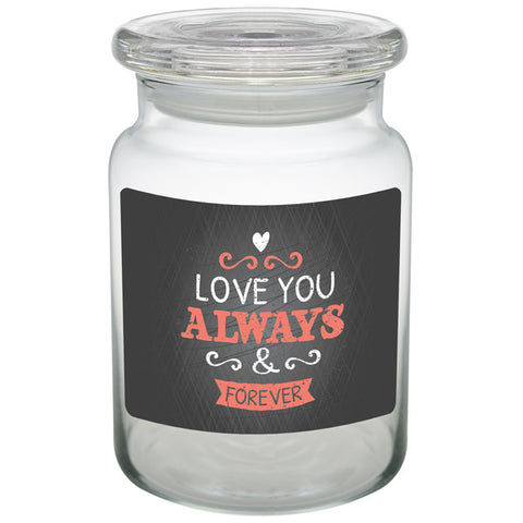 Love You Always Jar of Notes (with Blank Papers)