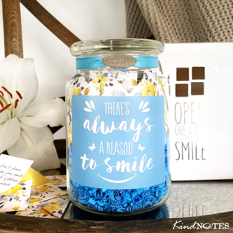 Reason to Smile Jar with POSITIVE Thoughts (Wholesale)